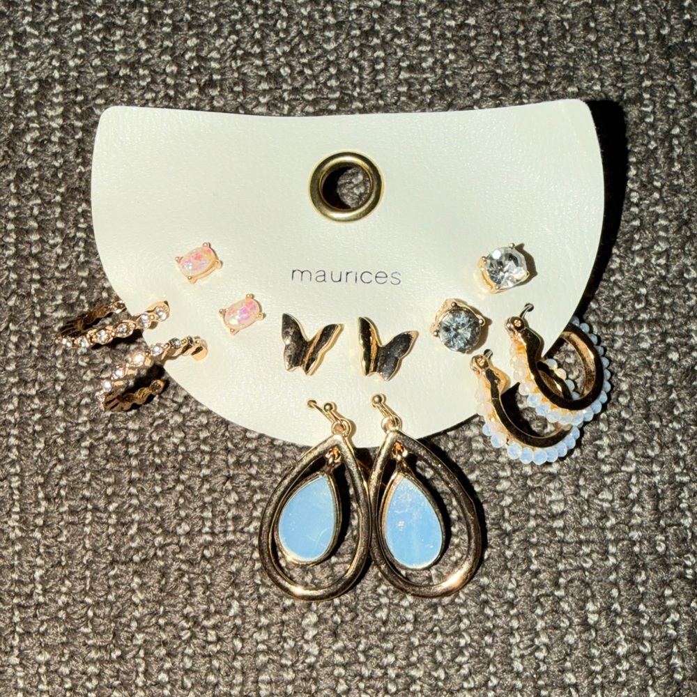 NWT Maurices 6pack of Gold Earring Set